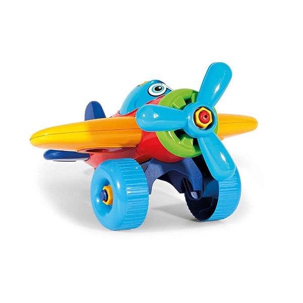 Avião Didática Infantil Bebê Brinquedo Educativo Poliplac