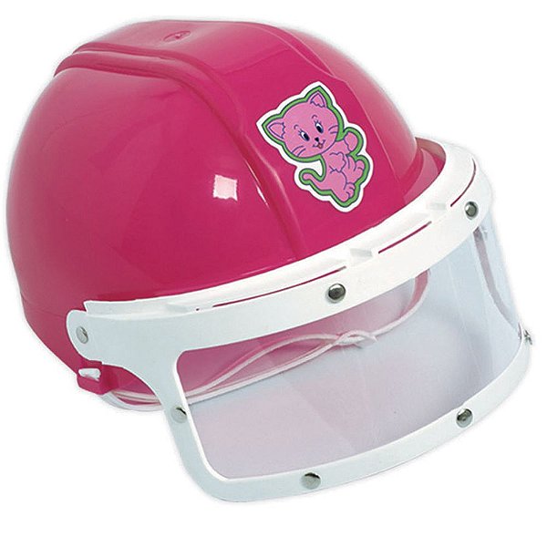 Capacete Gatinha Brinquedo Infantil Com Viseira Pica Pau