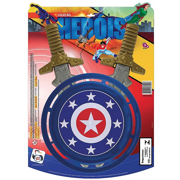 Escudo Capitão América Coleção Heróis Pica Pau Brinquedos