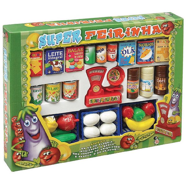 Super Feirinha Produtos e Alimentos de Brinquedo Pica Pau