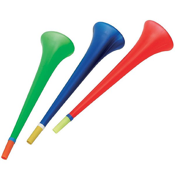 Trombeta Infantil Vuvuzela Maluca Corneta Plástico 3 Cores