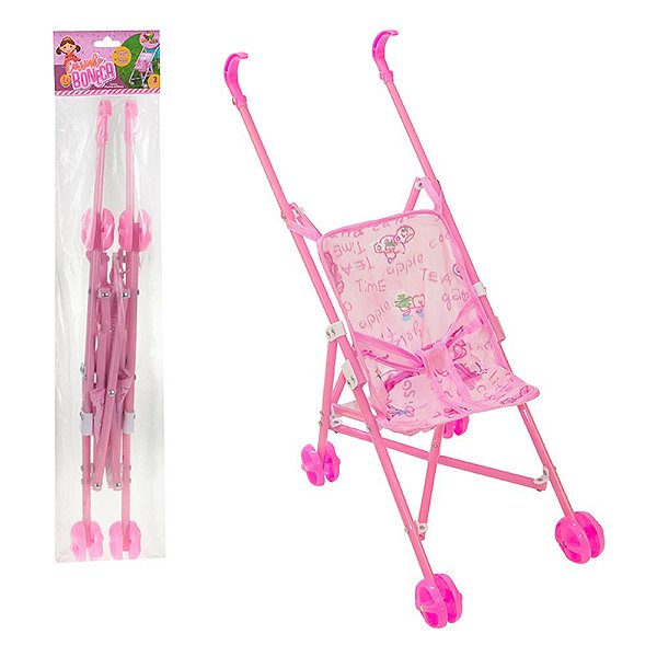 Carrinho de Boneca Bebê Reborn Dobrável Brinquedo Infantil