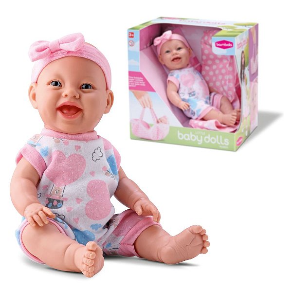 Boneca Bambola Little Baby Dolls Bonequinha Passeio C/ Bolsa