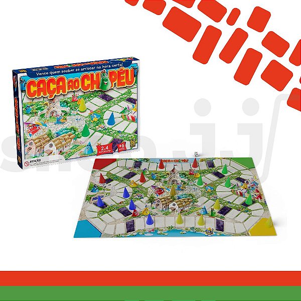 Jogo de Família Tabuleiro Caça Ao Chapéu Jogo Lazer Prático