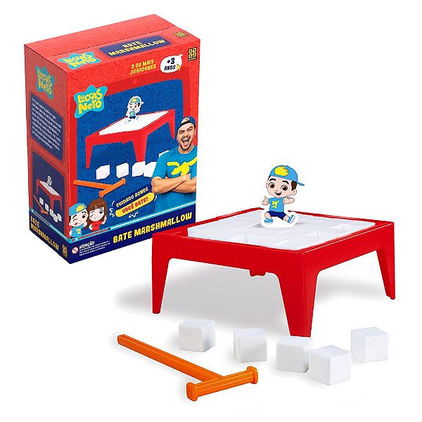 Jogo de Tabuleiro C/ Acessórios Bate Marshmellow Luccas Neto