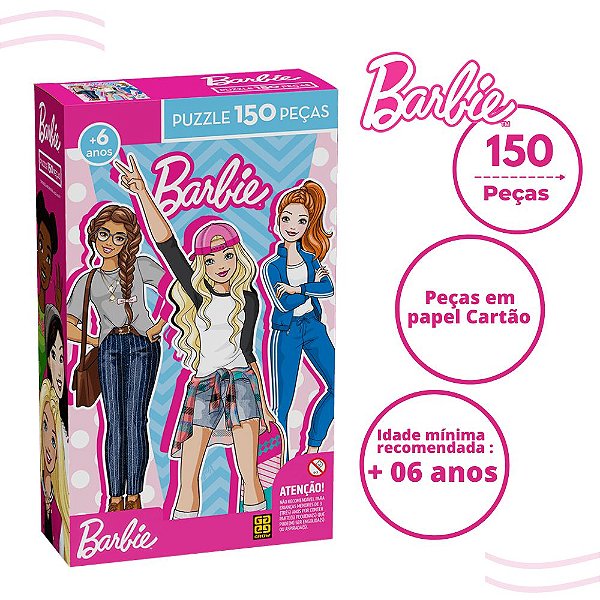 Puzzle Desenho Barbie Quebra Cabeça 150 Pçs Raciocínio