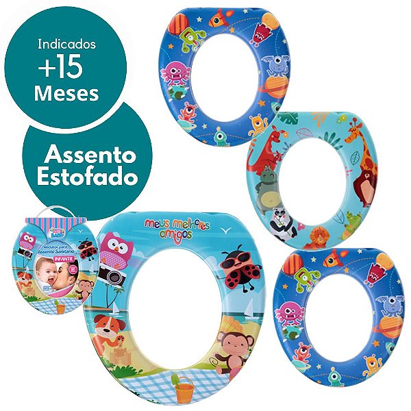 Redutor De Vaso Sanitário Infantil Acolchoado Criança Bebê