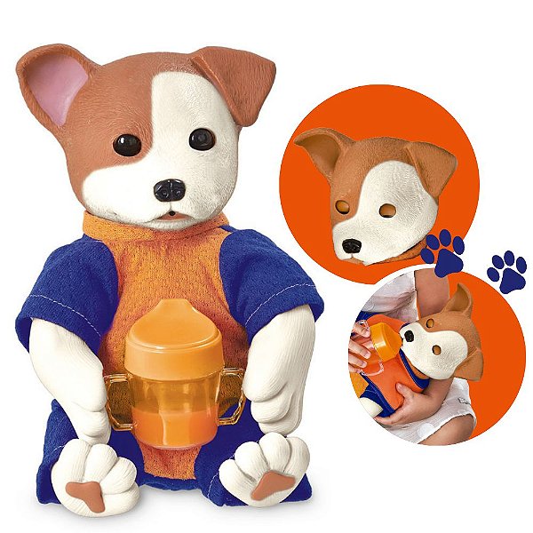 Boneco Primeiro Pet Reborn Bebê Filhotinho Coleção Acessório