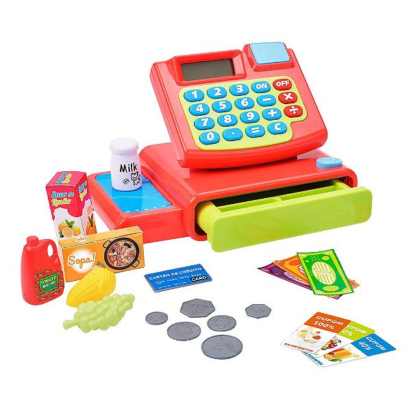 Caixa Registradora Mini Super Mercado Infantil Com Sons