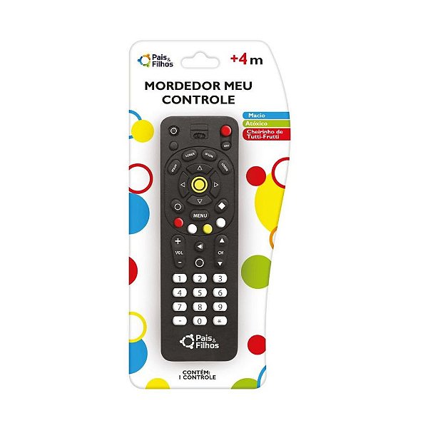 Brinquedo Infantil Sensorial Mordedor Meu Controle Tv Macio