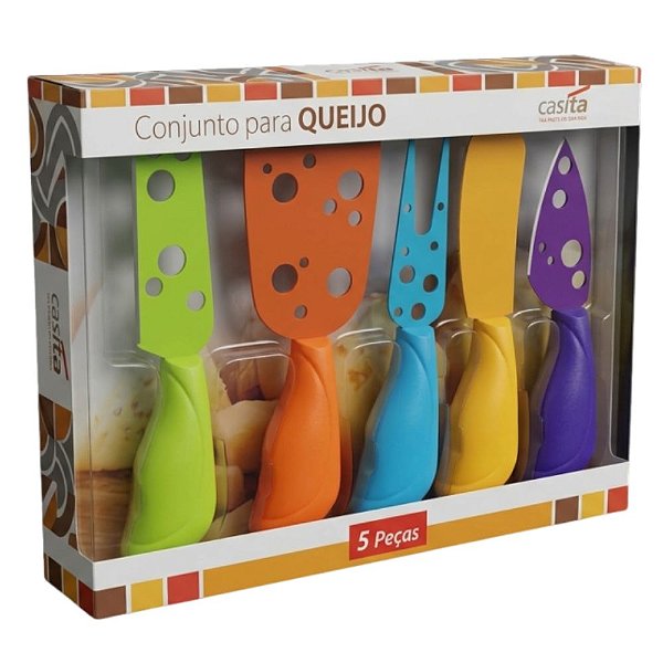 Utensílio Para Cortar Queijo Faca Espátula Garfo Em Aço Inox