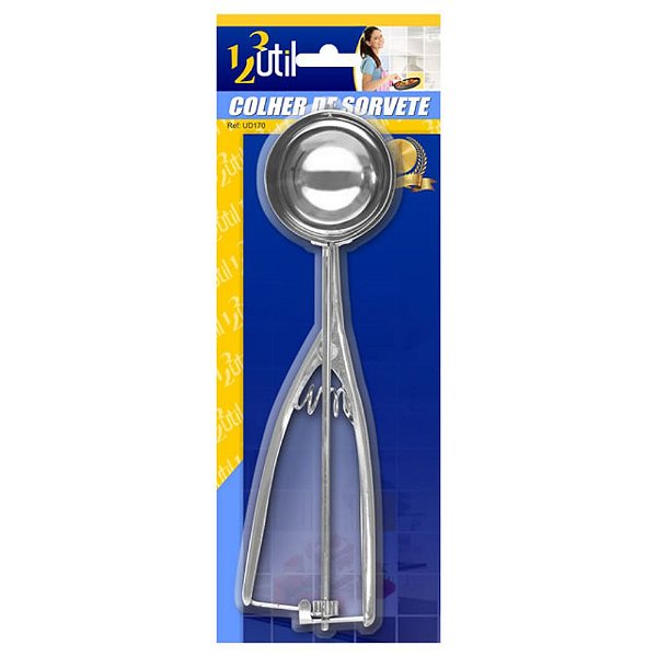 Colher De Sorvete Extratora Mola Ejetora Manual Profissional