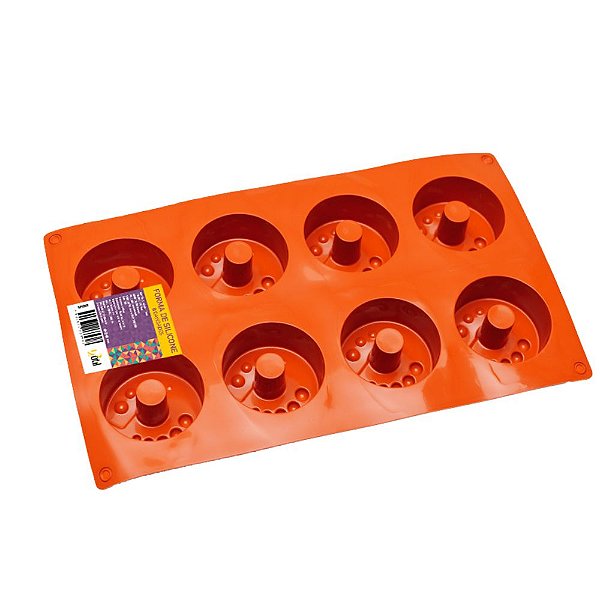 Forminha De Silicone Flexível 8 Cavidades Molde Gelo Bombom