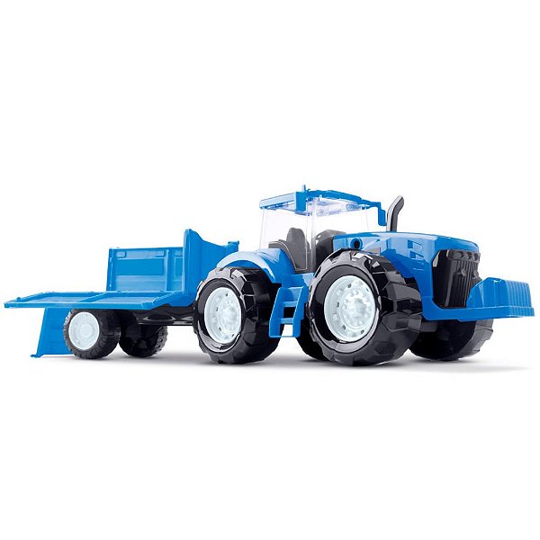 Trator Traçado Carreta Cabine Acrílica Brinquedo Menino