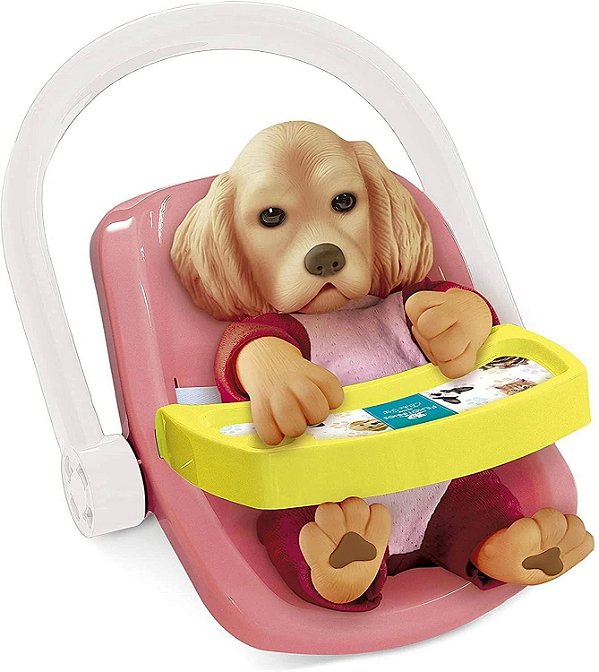 Boneca Reborn Pet Filhotinho Hora do Passeio Com BB Conforto