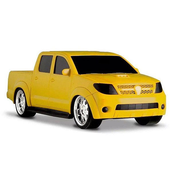 Pick Up Vision Hilux Toyota Amarelo Brinquedo Infantil Roma