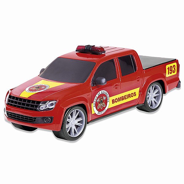 Brinquedo Infantil Carrinho Bombeiro Força Ação Poliplac