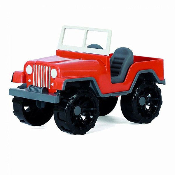 Carrinho Jipe Rally Infantil Brinquedo Poliplac Vermelho