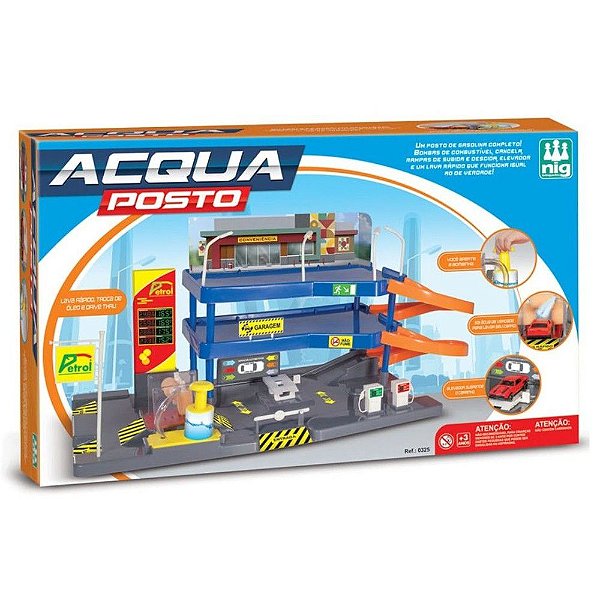Brinquedo Posto Lava Rápido Drive Thru Garagem Coleção Nig