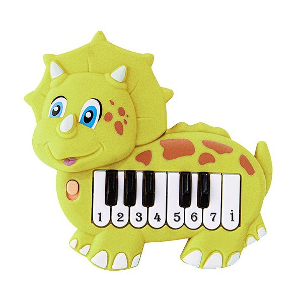 Piano Brinquedo Baby Dinossauro Teclado Musical Didático