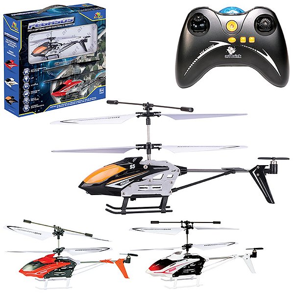 Helicóptero Modelo S5 Controle Remoto 3 Canais e Giroscópio
