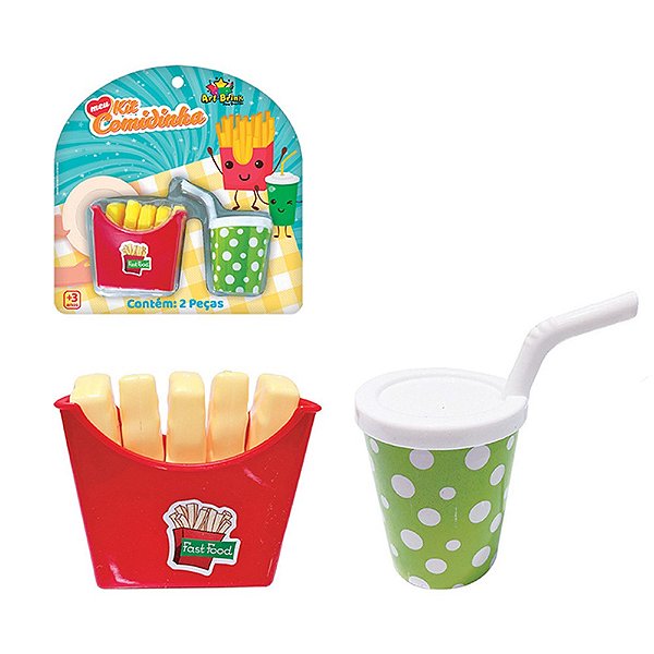 Hora do Lanchinho Batata Frita Com Suco Brinquedo Infantil