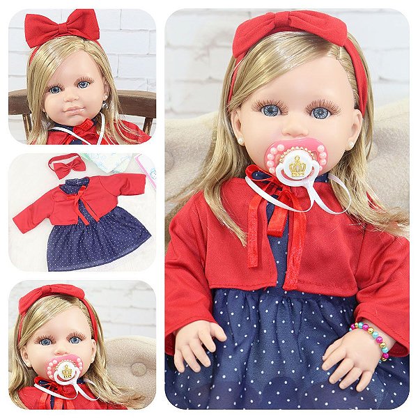 Bebê Reborn Boneca Recém Nascida Menina Com Vários Itens