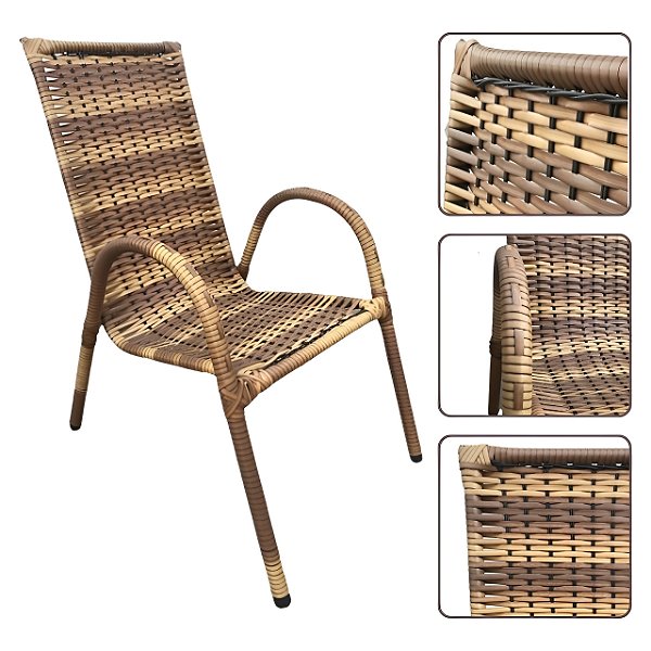 Cadeira Romana De Fibra Sintetica Imbuia