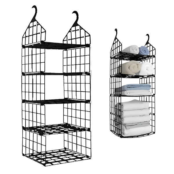 Organizador Suspenso Preto Dobravel 5 Niveis