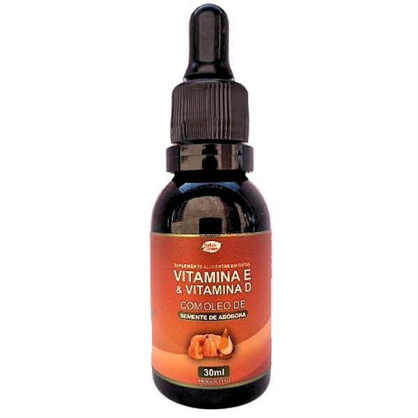 Óleo de Semente de Abóbora Em Gotas Com Vitamina D e E 30 ML