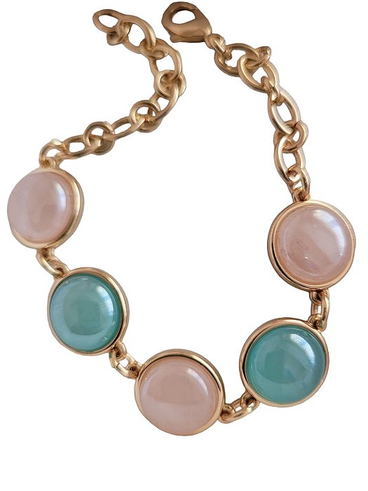 Pulseira Banhada a Ouro 18k com Efeito Perolado da Anaara's