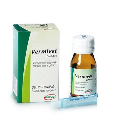 Vermífugo Vermivet Filhotes Suspensão 20ml