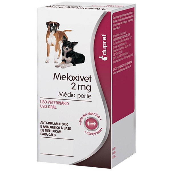 Anti-inflamatório Meloxivet 2mg com 10 Comprimidos
