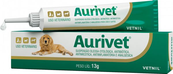 Aurivet Suspensão Oleosa Otológica 13g