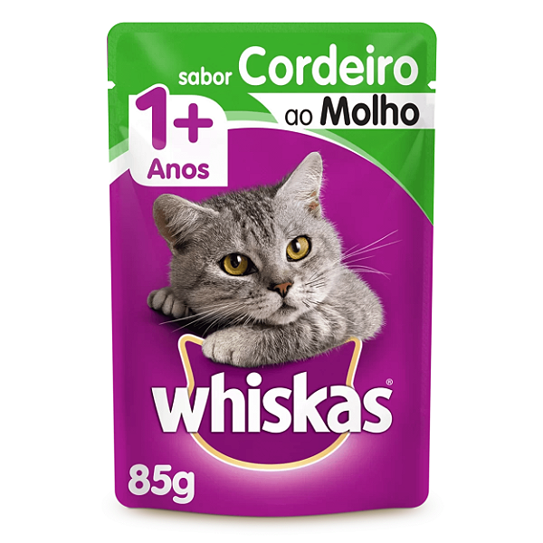 Ração Úmida Sachê Whiskas Cordeiro 85g