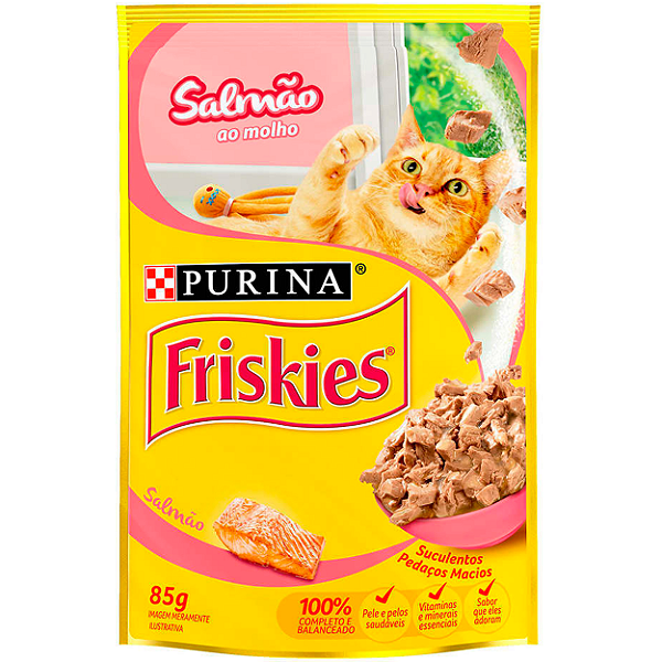 Ração Úmida Sachê Friskies Salmão 85g