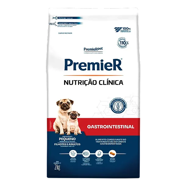 Ração Premier Nutrição Clínica Gastrointestinal para Cães de Pequeno Porte