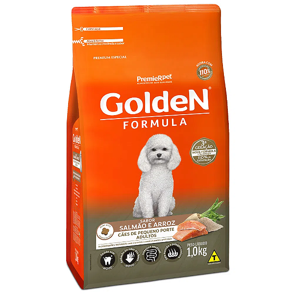 Ração Golden Formula Cães Mini bits Salmão e Arroz
