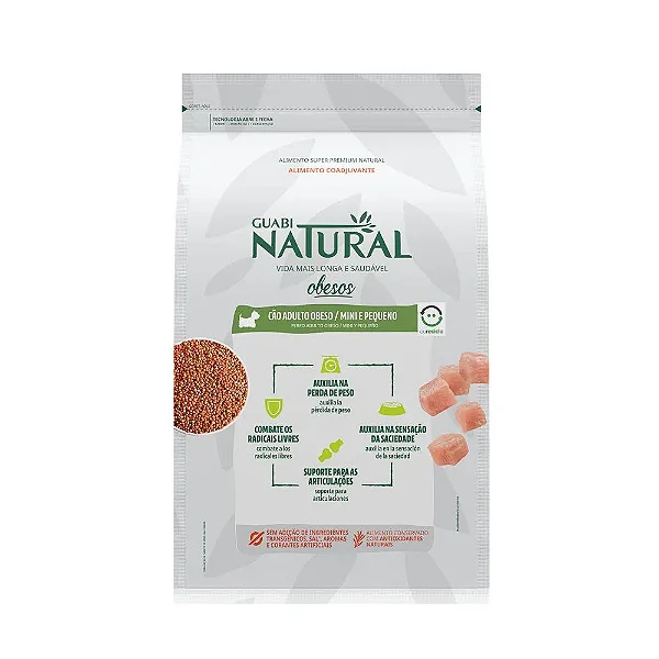 Ração Guabi Natural para Cães Adultos Obesos de Pequeno Porte - 10,1kg