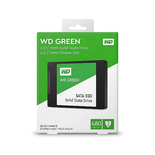 DISCO SÓLIDO INTERNO WESTERN DIGITAL WD GREEN 480GB