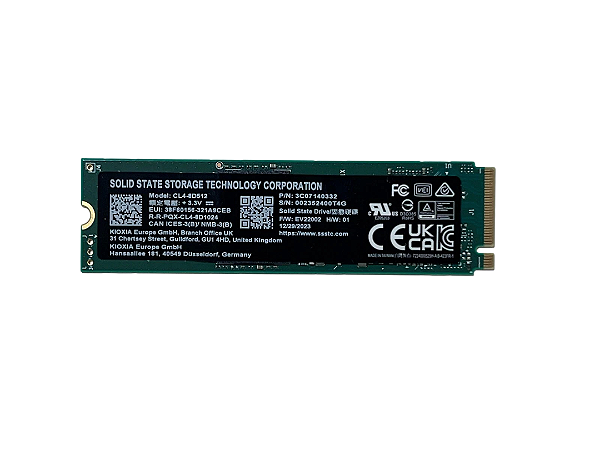 Ssd M.2 Pcie Gen 4x4 Kioxia Cl4nd512 512gb 2280 Oem Para Notebook E Desktop