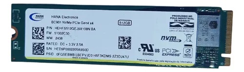Ssd M.2 Pcie Gen 4x4 Hana 512gb 2280 Oem Para Notebook E Desktop