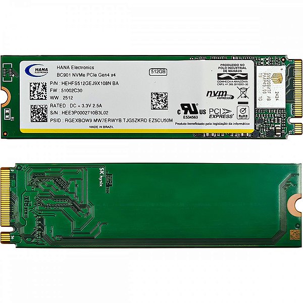 Hana Ssd 512gb M.2 Nvme Pcie Gen4x4