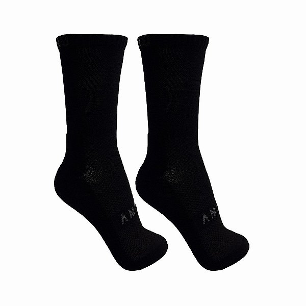 Meia de Compressão Anero Cano Alto - Preto/Chumbo