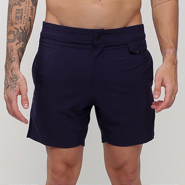 Bermuda Casual Bscross All In One Color - Azul Marinho
