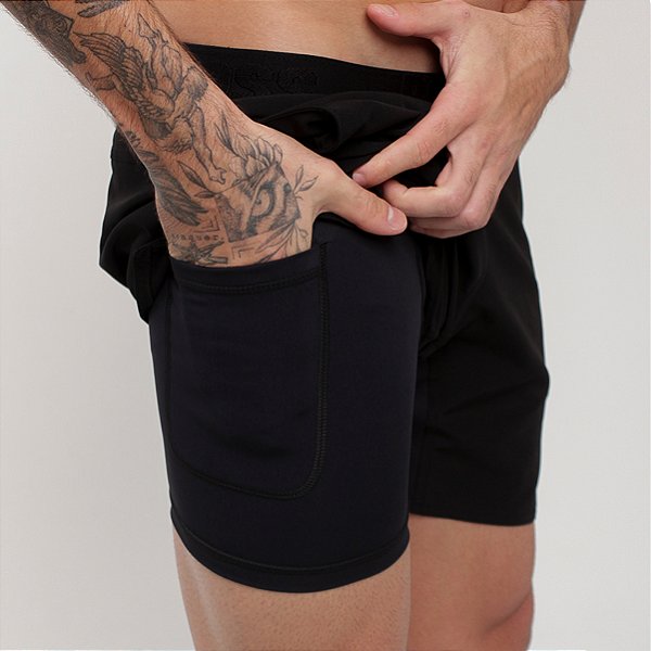 Short Térmico Bscros - Preto