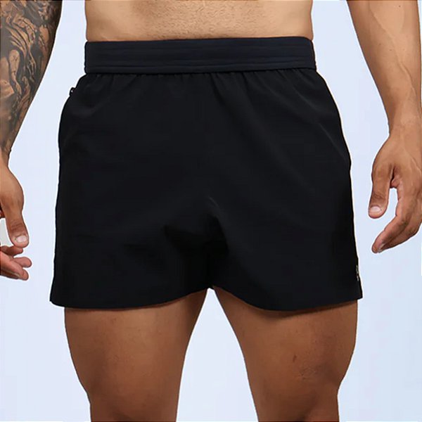 Short Running Bscross Com Ziper - Preto