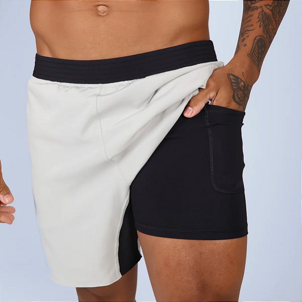 Short Térmico Bscross - Cinza Claro