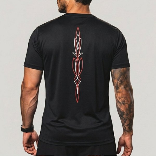 Camiseta Flexair Pinstripe Anero - Black