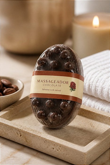 Sabonete massageador glicerinado chocolate